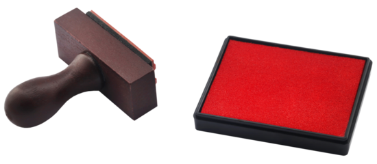 Rubber stamp with pad