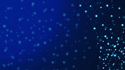 Obraz premium Dots and lines connection. Abstract futuristic network connection background.