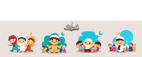 HAPPY EID AL adha holy month sacrifice STICKER BACKGROUND KIDS