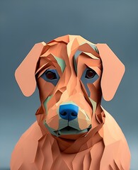 Colorful paper craft die cut, concept art