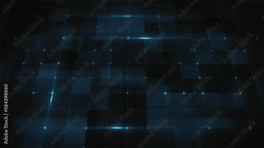 Poster abstract digital data technology grid fx background/ 4k animation of an abstract background with dig