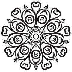 Mandala Vintage decorative elements Oriental pattern, vector illustration