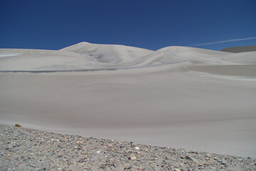 The white dunes of Pumice near the volcanoes in the Puna Aregentina