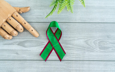 Bowel Cancer Awareness month image with copy space