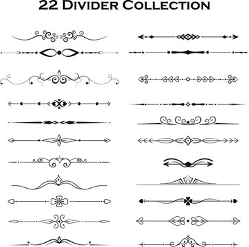 divider border vector design collection 02