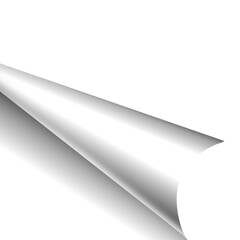 Silver page corner, page corner png, folded paper, bookmark clipart