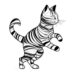 Obraz na płótnie Canvas cat dance vector