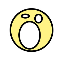 Emoticon expression yellow