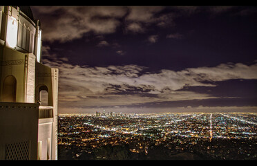 Griffith observatory, LA, by night