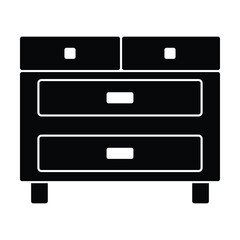 cabinet icon, office vector, drawer illustration