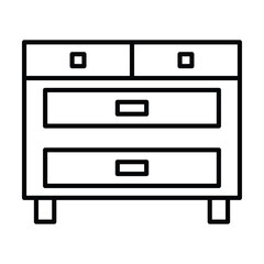 cabinet icon, office vector, drawer illustration