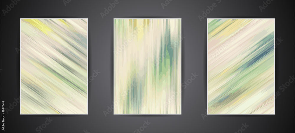 Poster set of abstract color blur background. modern smartphone screen, mobile app template.