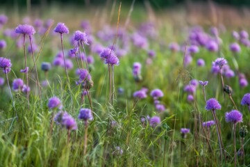 Fototapeta premium purple flowers, generative AI
