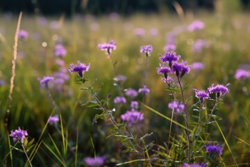 purple flowers, generative AI