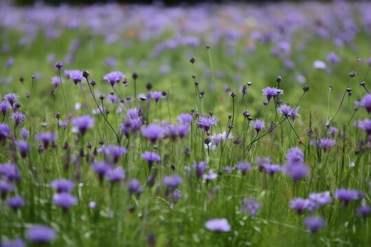 purple flowers, generative AI