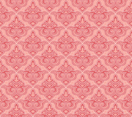 Abstract floral seamless pattern. Flourish tiled oriental ethnic background. Arabic ornament with asian flower motif. Good for fabric, textile, wallpaper or package background design.