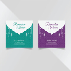 Ramadan kareem social media post template design