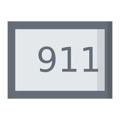 Obraz premium Emergency Flat Icon