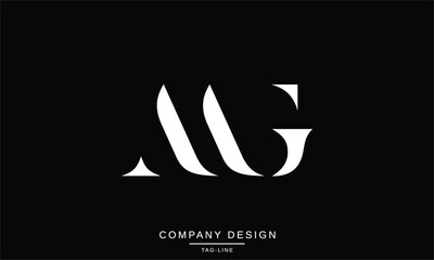 MG, GM, Abstract Letters Logo Monogram