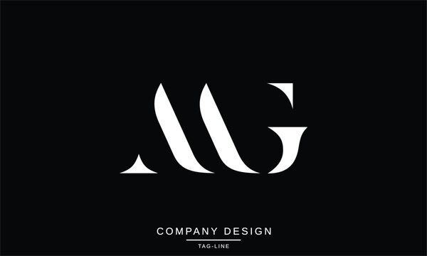 MG, GM, Abstract Letters Logo Monogram