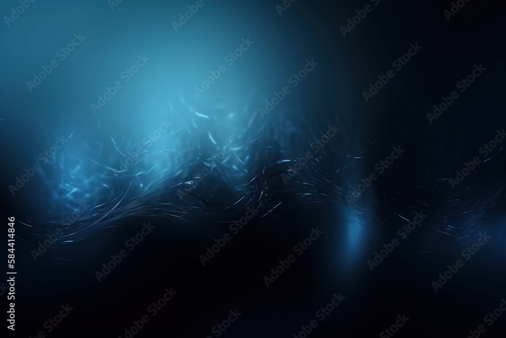 Poster a dark blue background with a blurry pattern on it. generative ai