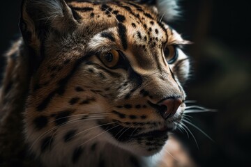 Rare and Endangered Species. Leopard portrait. AI generated