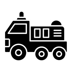 Fire Truck Glyph Icon