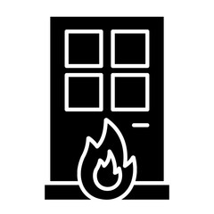 Home Fire Glyph Icon