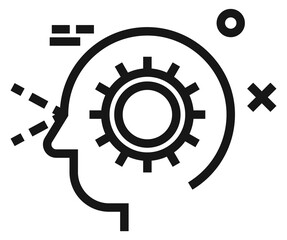 Vision line icon. Human eye sight symbol