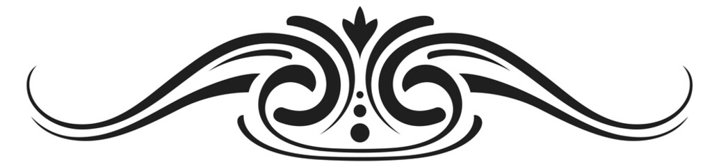 Calligraphic filigree text divider. Classic elegant header