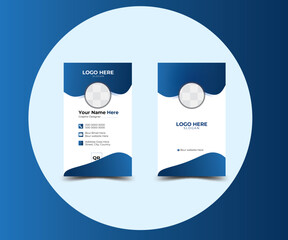 Front and Back View of Business Card, Double-sided creative business card template, modern business card design.