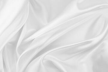 Obraz na płótnie Canvas White silk fabric