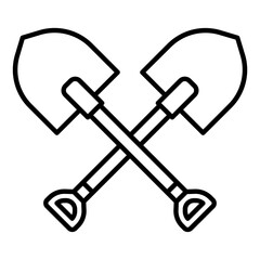 Shovel Outline Icon