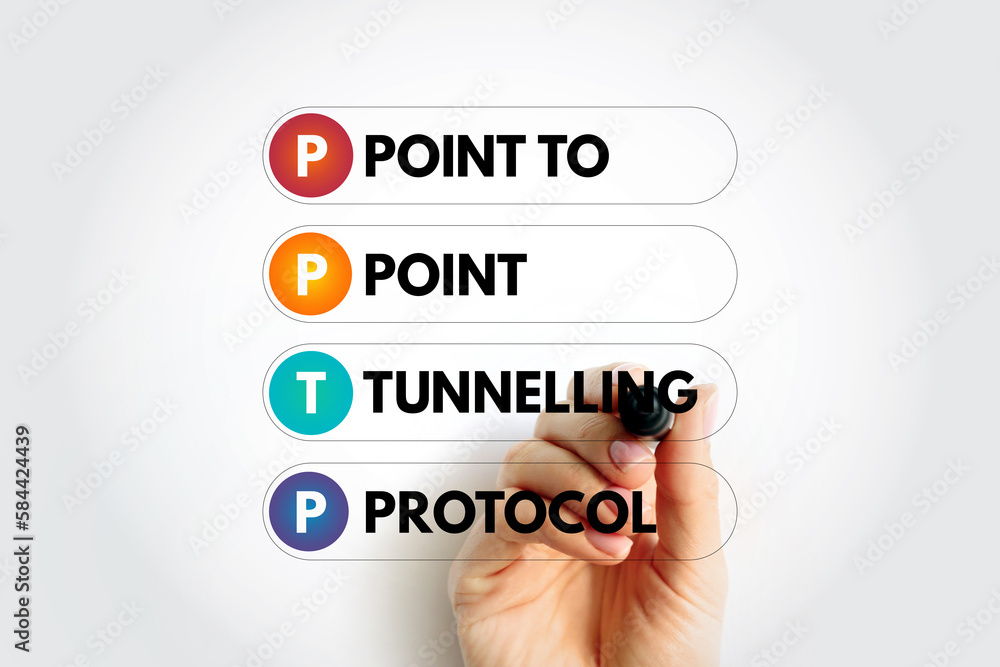 Aufkleber pptp point to point tunnelling protocol - method for implementing virtual private networks, acronym 