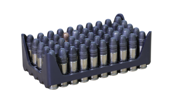  22 lr ammunition on transparent background