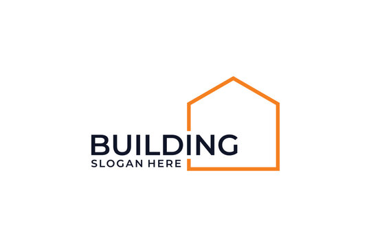 Minimalist building logo design template