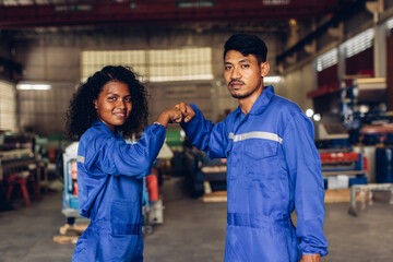 Foreman or worker work at factory site . Engineer or Technician in  Plant. Industrial and Factory.