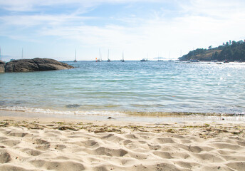 Beach at Cangas in Galicia, Spain