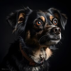 portrait of a dog, generated with KI/AI