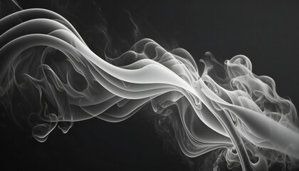 Close-up Of Smoke Against Black Background. ai
