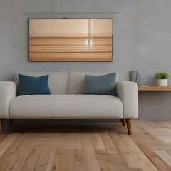 a room with pale walls and hardwood floors3, Generative AI