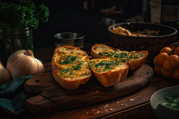 Garlic Bread Perfect for Sharing - Generative AI