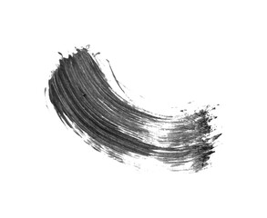 Abstract vector paint smear. Hand drawn design element. Black ink on white background.