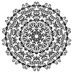 flower mandala ornament vector Mandala pattern background illustration. Meditation element for Indian yoga. Ornament for decorating a greeting. vintage Wedding Invitation card