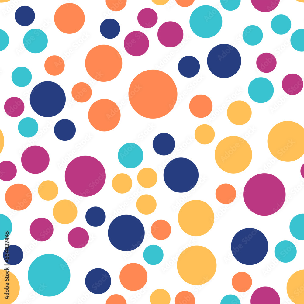 Poster simply seamless geometric pattern with circles. abstract background texture.