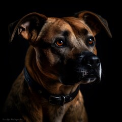 portrait of a dog, generated with Ai/Ki