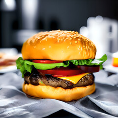 Produktfoto eines leckeren Cheeseburger