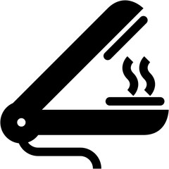 Flat Iron for Hair Glyph Icon