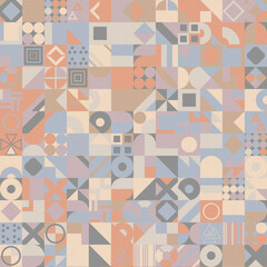 Colorful mosaic covers design. Minimal geometric pattern background