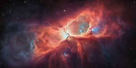 Fototapeta na wymiar A stunning depiction of the Orion Nebula portrayed Generative AI Digital Illustration Part#24032